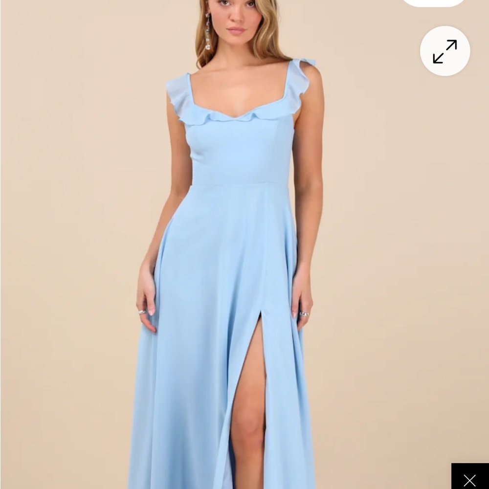 Lulu's Light Blue Maxi Dress